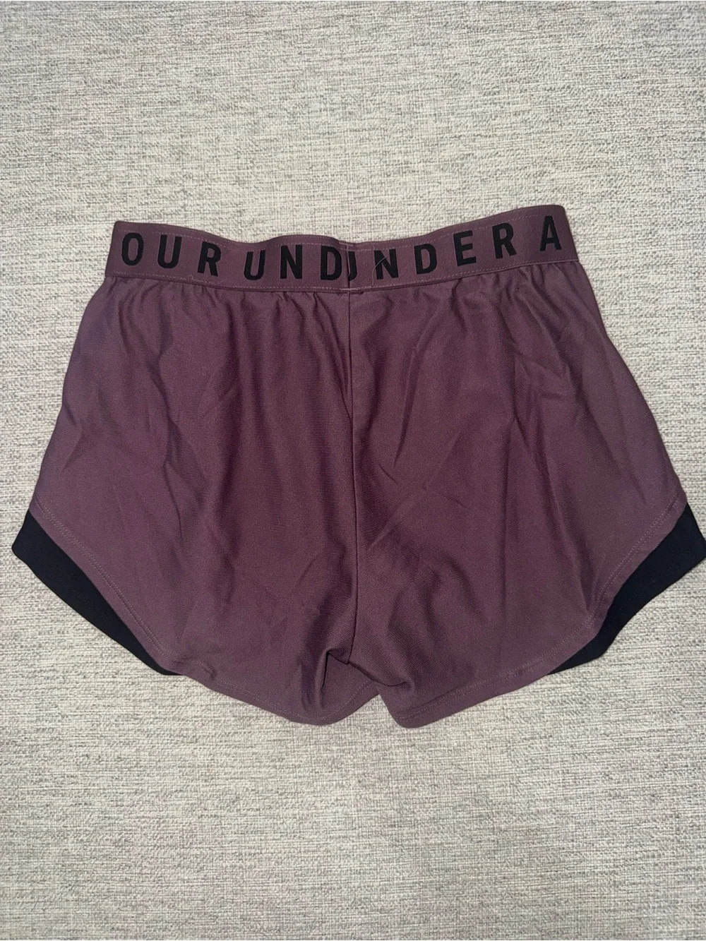 Under Armour Women’s Plum Athletic Shorts with Black Trim